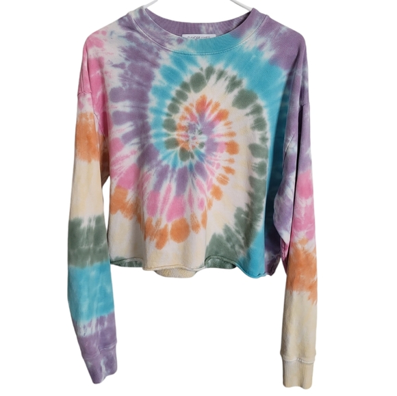 Daydreamer Tie Dye Crop Sweatshirt Rainbow - Picture 4 of 8